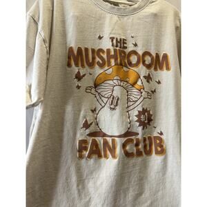 Vintage Look The Mushroom Fan Club Shirt XL Brisco Beige Retro Hippy boho